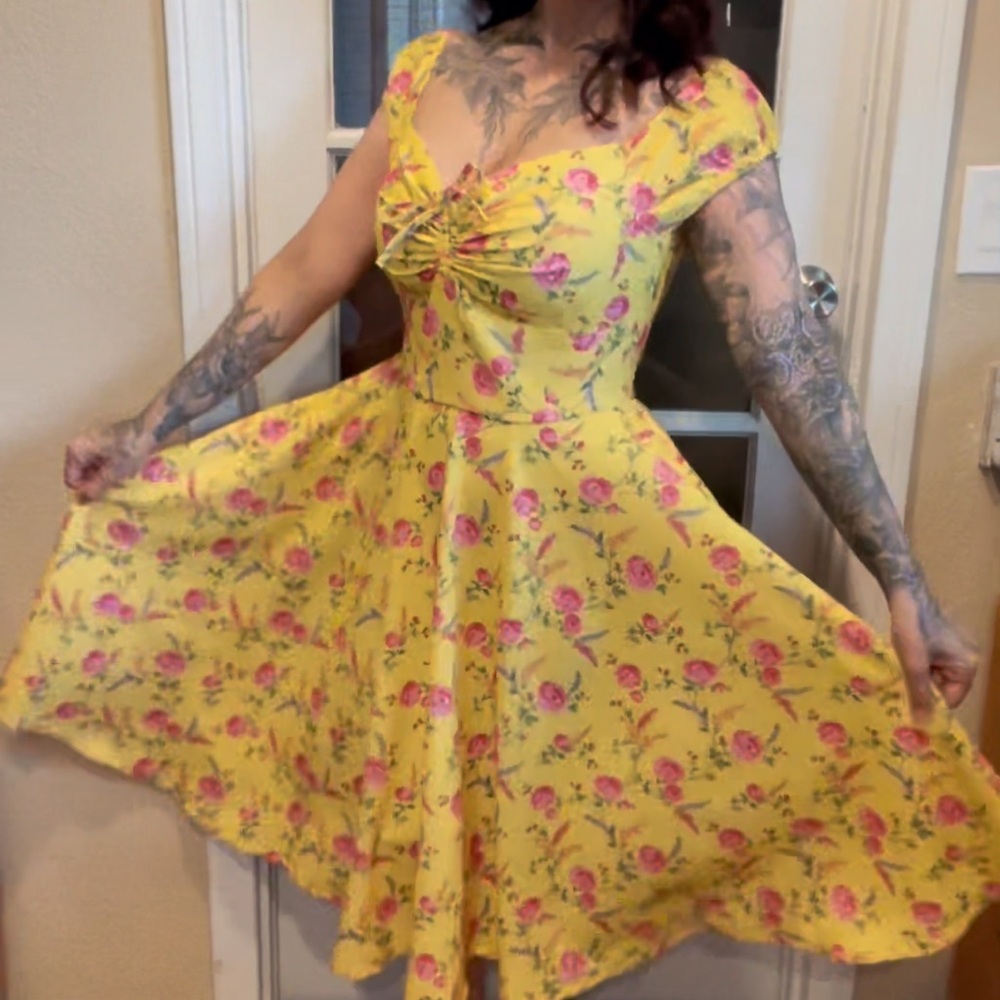 Floral Yellow Dress